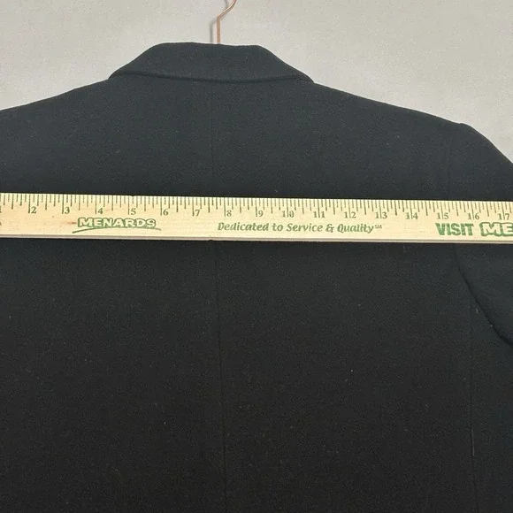 Vintage Wool and Cashmere One-Button Women's Blazer Black Sz Large - Picture 6 of 10